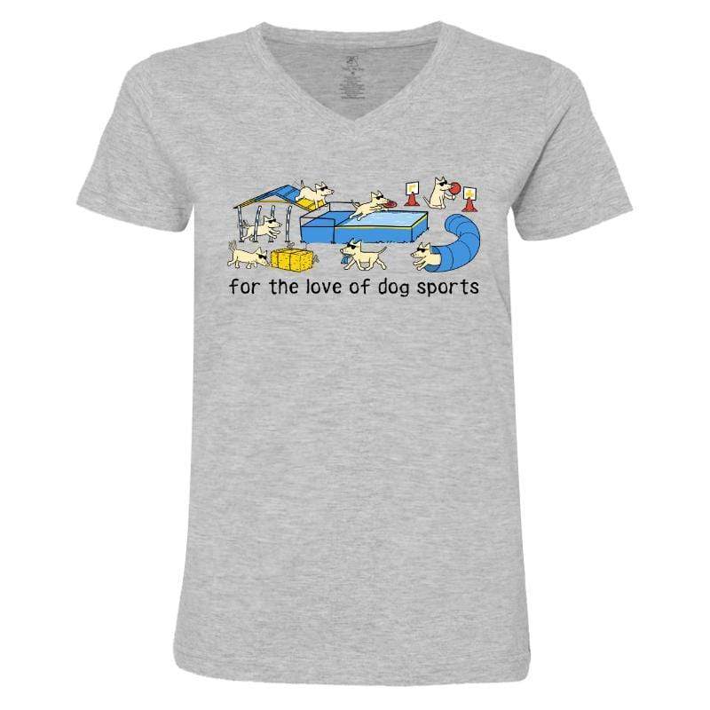 For The Love Of Dog Sports - Ladies T-Shirt V-Neck