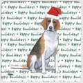 American Foxhound "Happy Howlidays" Coaster