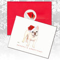 French Bulldog, Creme (or Buff) Christmas Note Cards