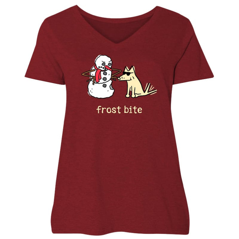 Frost Bite - Ladies Curvy V-Neck Tee
