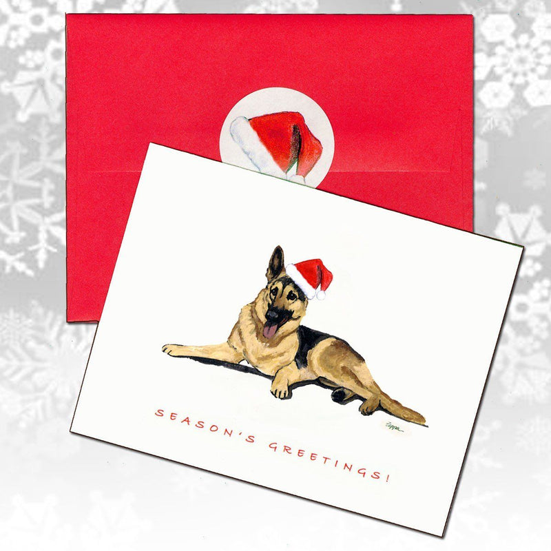 German Shepherd Dog Christmas Note Cards