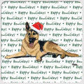 German Shepherd Dog "Happy Howlidays" Coaster