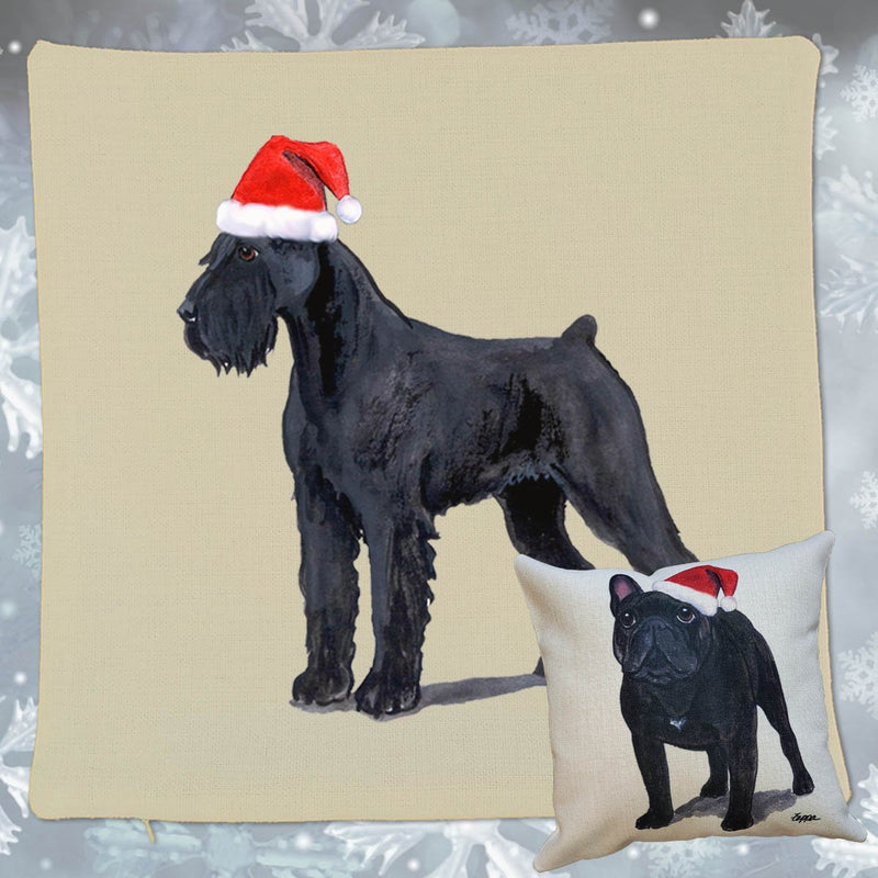 Giant Schnauzer Santa Pillow Cover