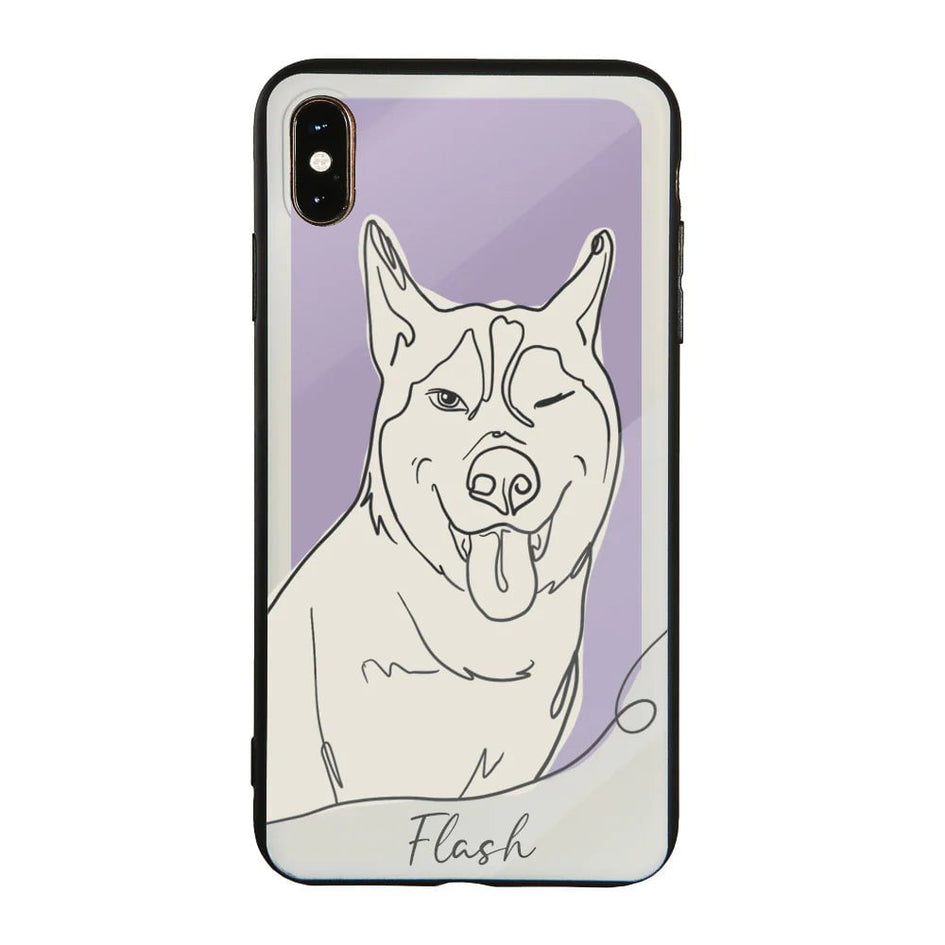 Custom Dog Phone Case Glass Finish - Elegant Design