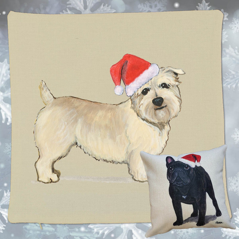 Glen of Imaal Terrier Santa Pillow Cover