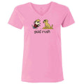 Teddy's Gold Rush   - Ladies T-Shirt V-Neck