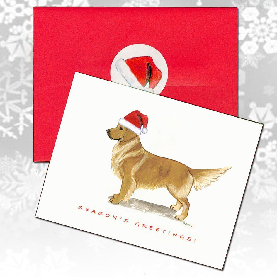 Golden Retriever Christmas Note Cards