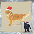 Golden Retriever Santa Pillow Cover