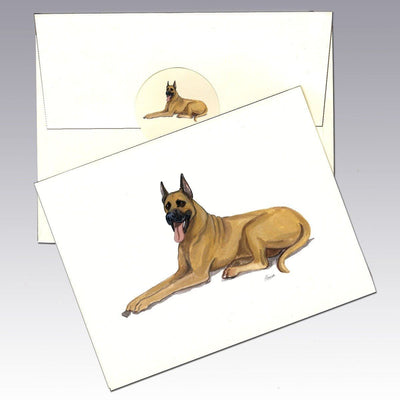 Great Dane, Fawn Note Cards