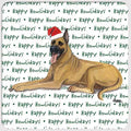 Great Dane, Fawn "Happy Howlidays" Coaster