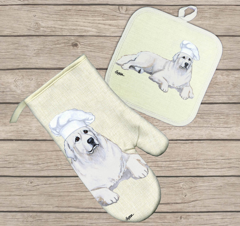 Great Pyrenees Oven Mitt and Pot Holder