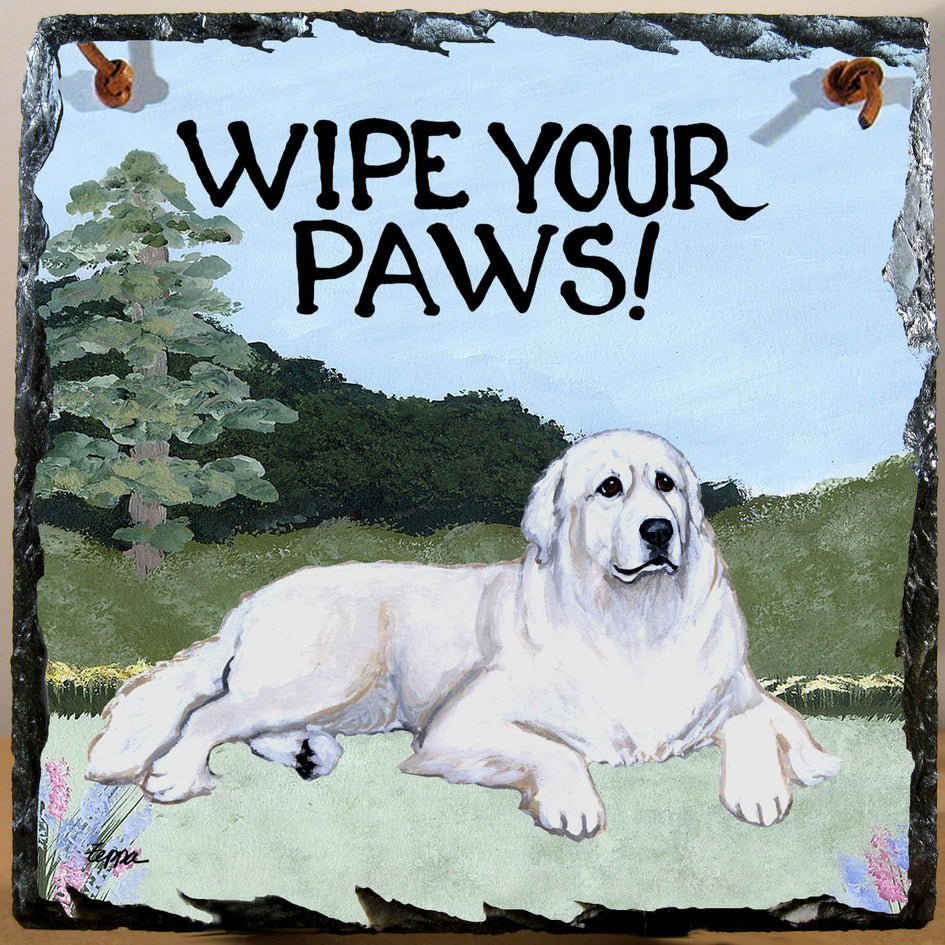 Great Pyrenees Slate Sign