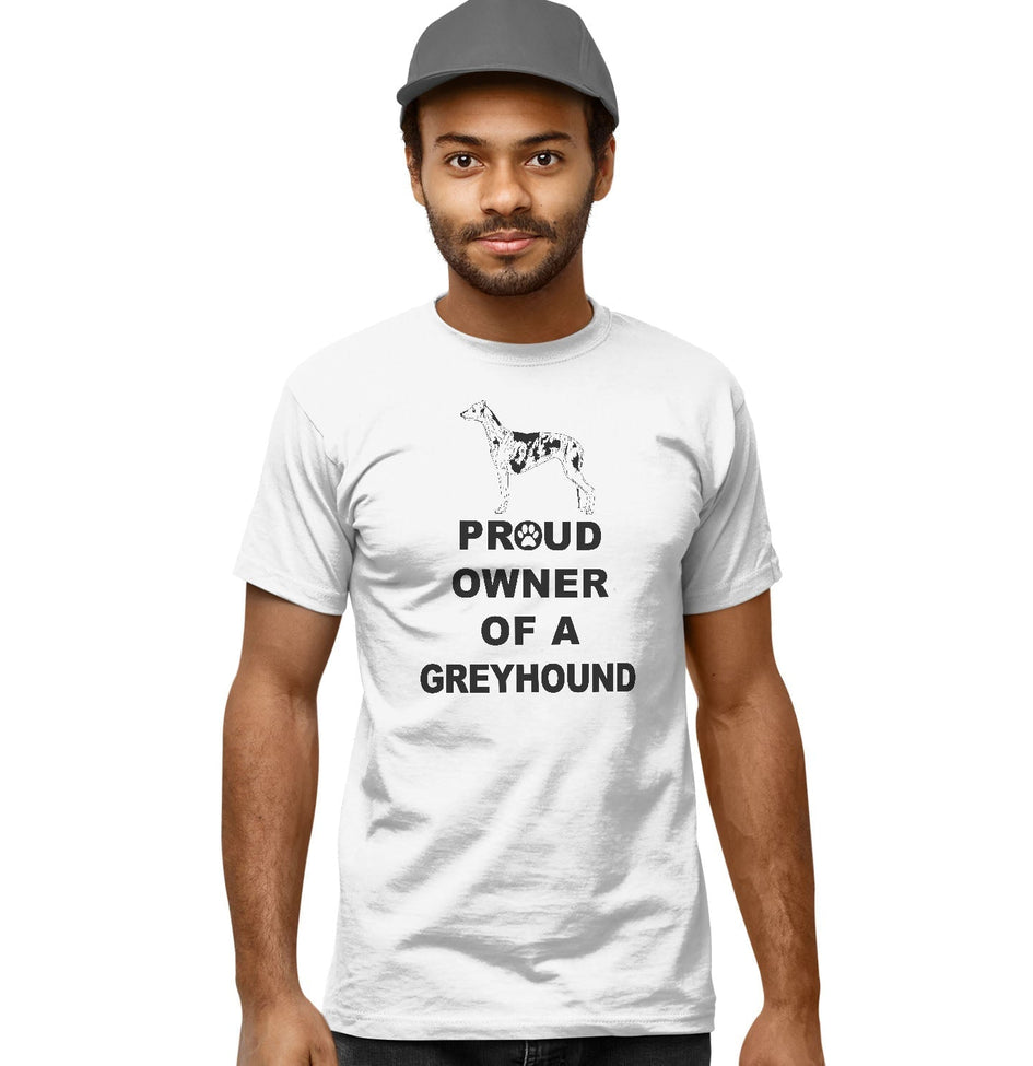 Tri-Color Greyhound Proud Owner - Adult Unisex T-Shirt