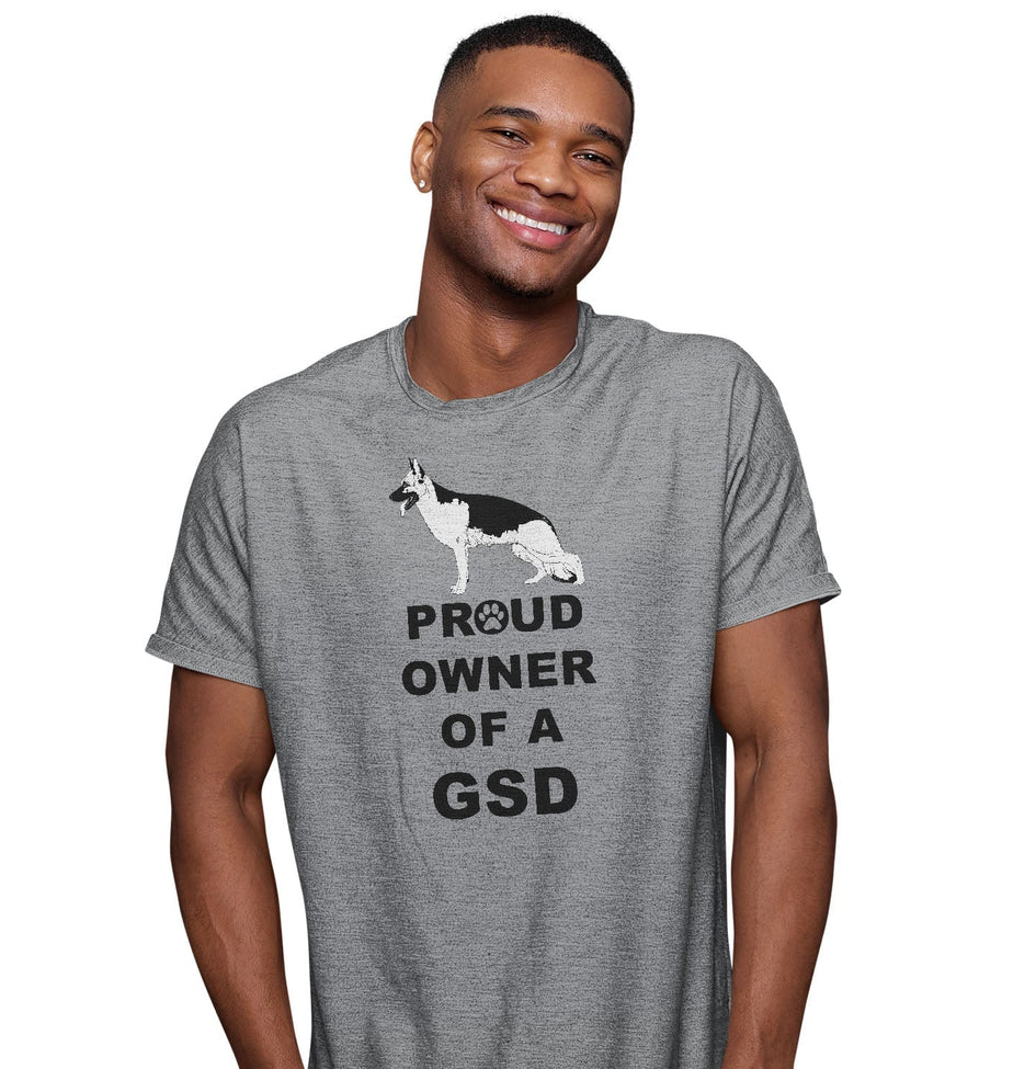 German Shepherd Dog Proud Owner - Adult Unisex T-Shirt