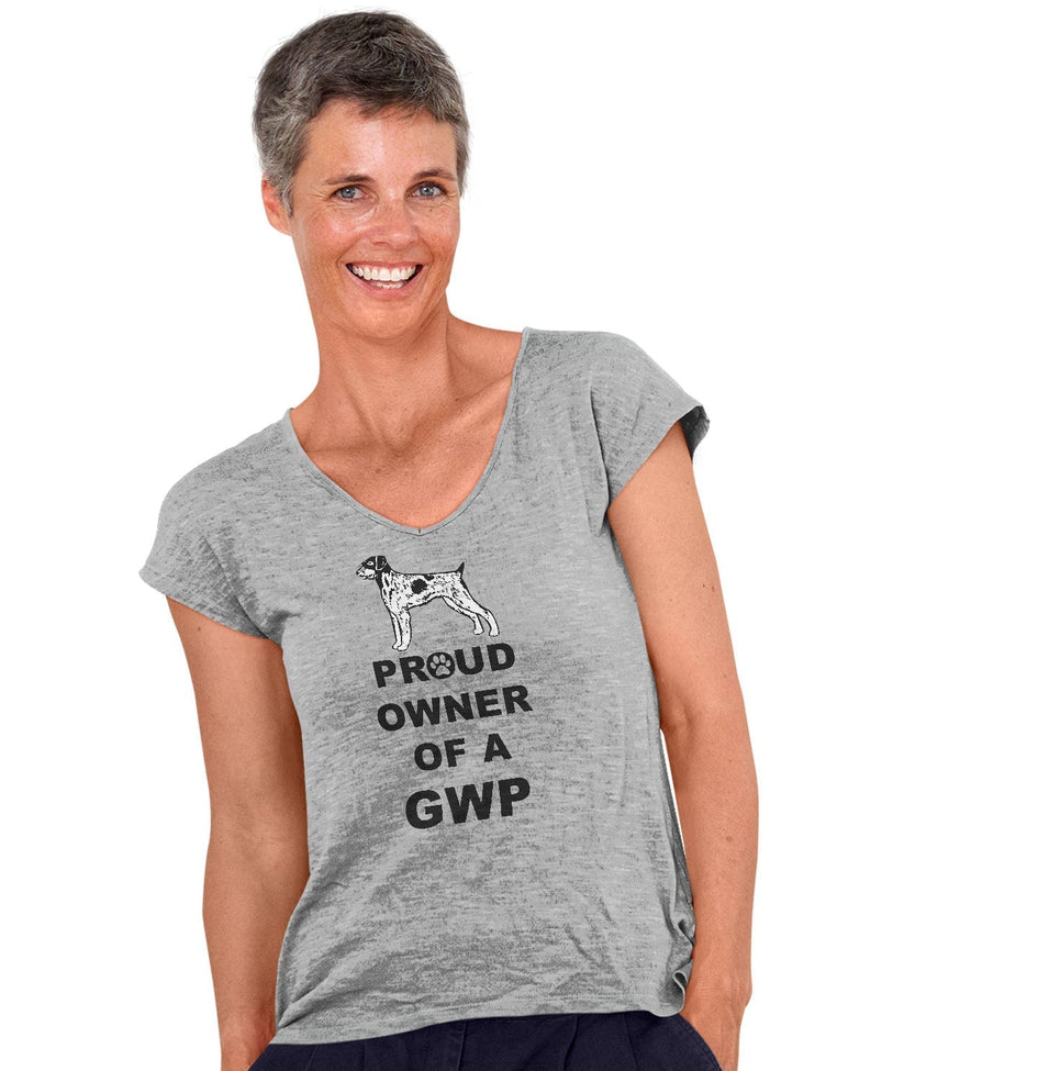 German Wirehaired Pointer Proud Owner - Women's V-Neck T-Shirt