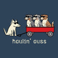 Haulin' Auss - Ladies T-Shirt V-Neck - Teddy the Dog T-Shirts and Gifts