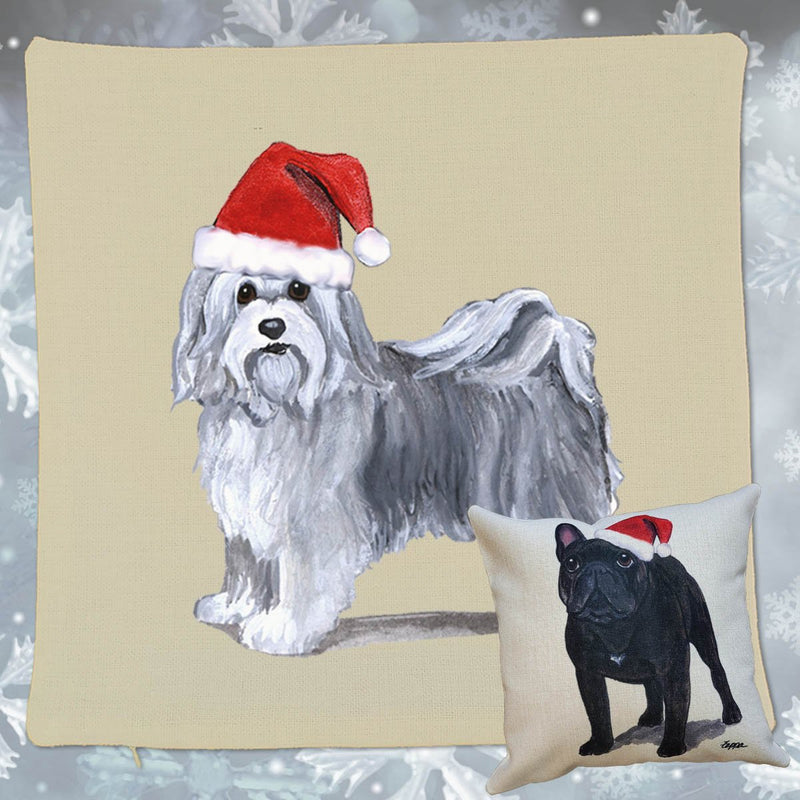 Havanese Santa Pillow Cover