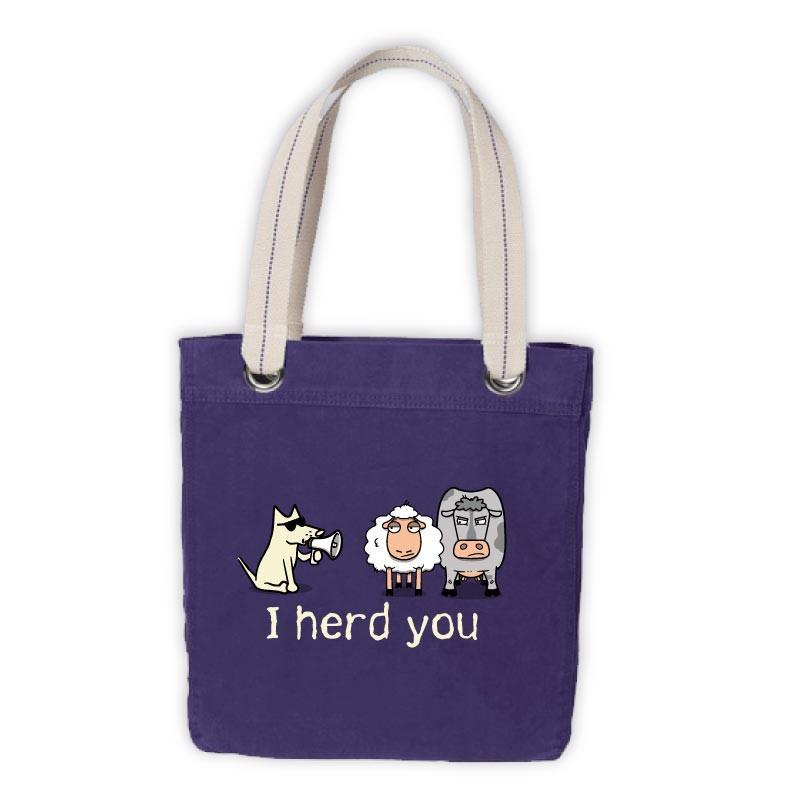Teddy's I Herd You Canvas Tote