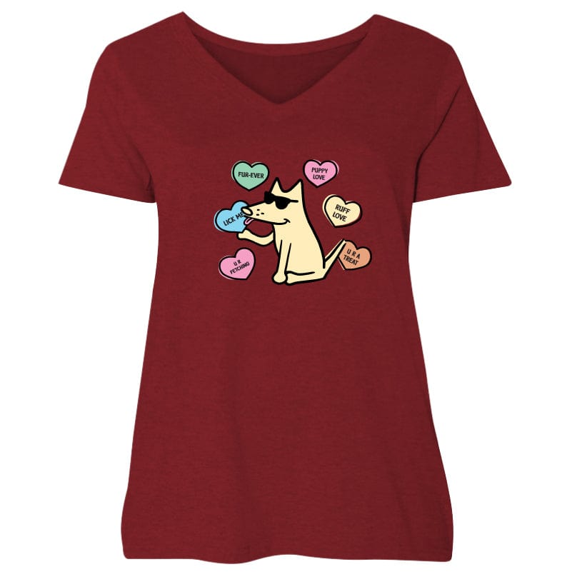 Hey Sweetheart - Ladies Curvy V-Neck Tee