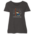 I Triple Dog Dare Ya - Ladies Curvy V-Neck Tee