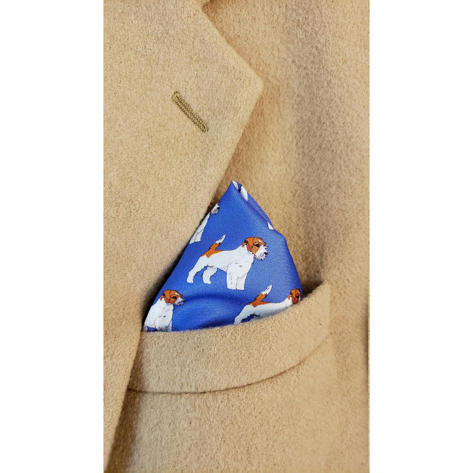 Silk Pocket Square- Russell Terrier, Bedlington Terrier, Manchester Terrier, Welsh Terrier