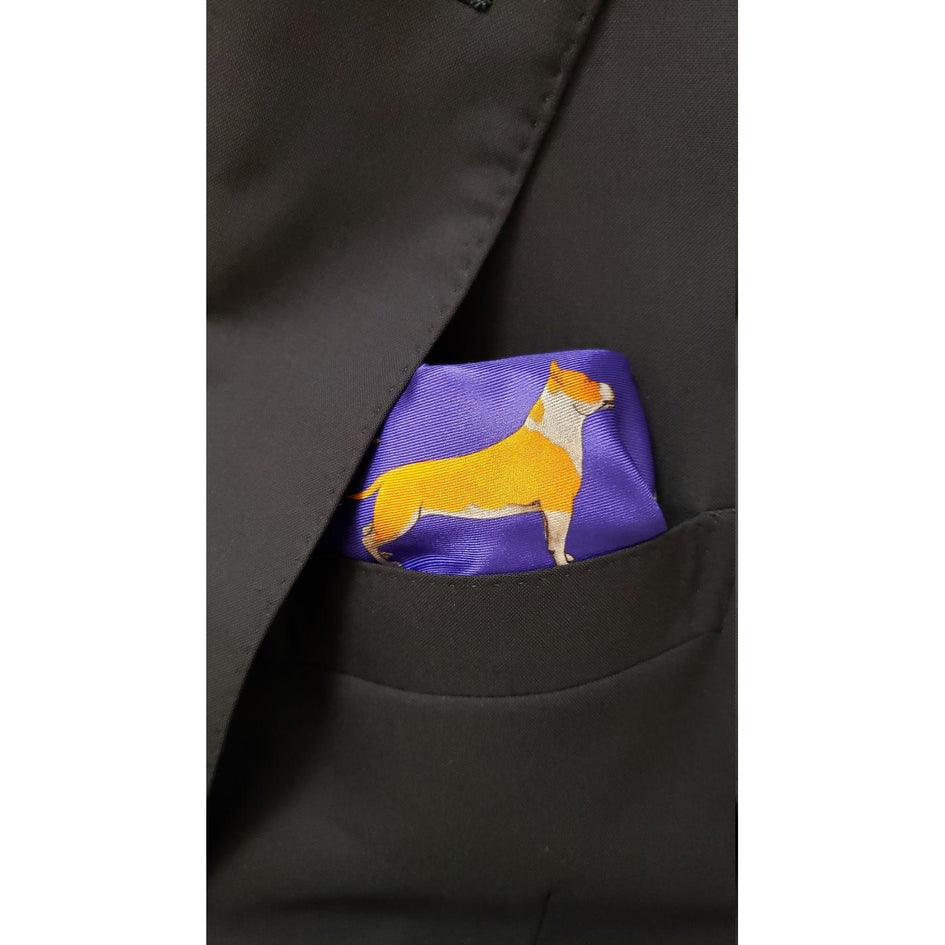 Silk Pocket Square- American Staffordshire Terrier, Bull Terrier, Staffordshire Terrier