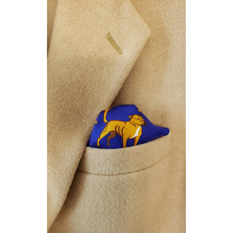 Silk Pocket Square- American Staffordshire Terrier, Bull Terrier, Staffordshire Terrier