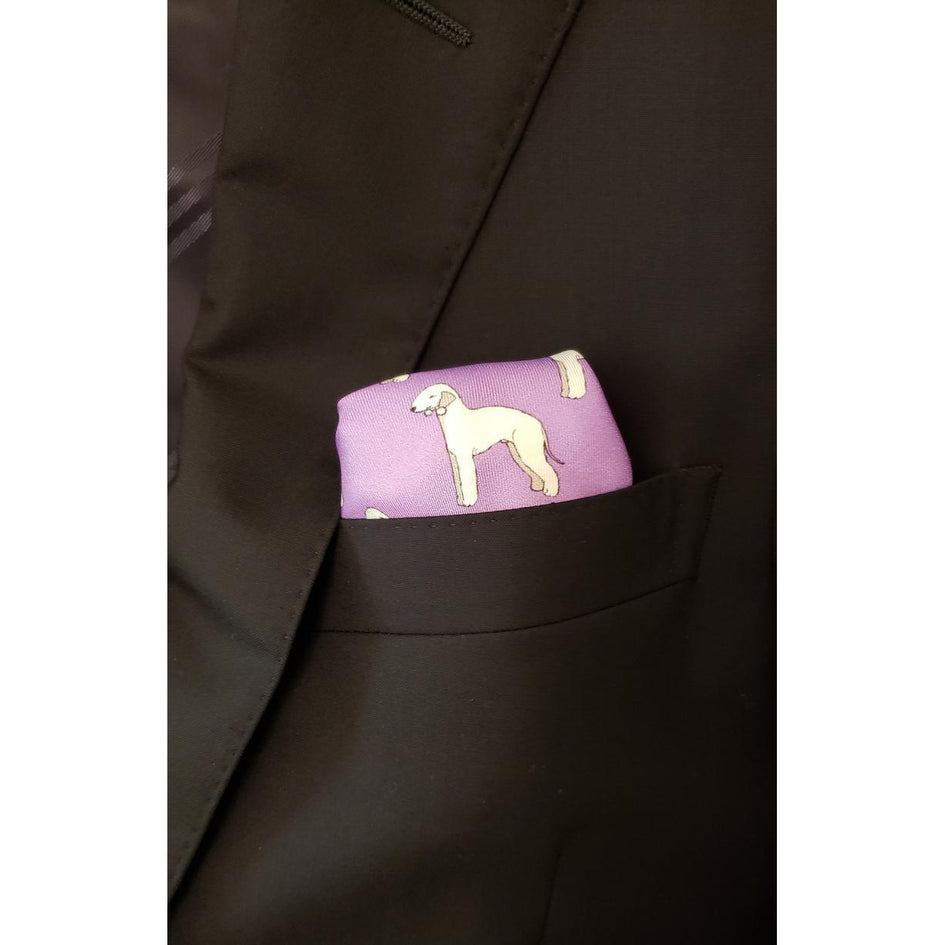 Silk Pocket Square- Russell Terrier, Bedlington Terrier, Manchester Terrier, Welsh Terrier