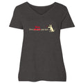 I'm a Dog Person - Ladies Curvy V-Neck Tee
