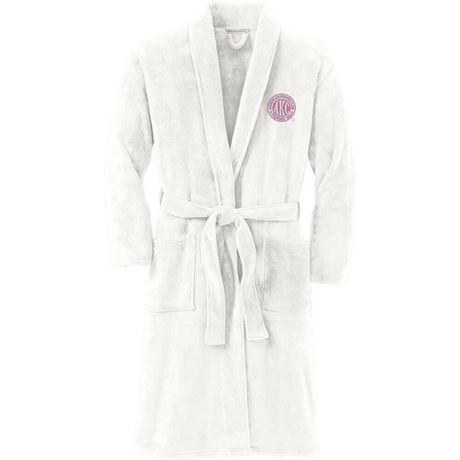 AKC Breast Cancer Awareness Embroidered Plush Microfleece Robe