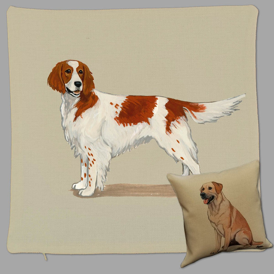 Irish Red and White Setter Pillow Cover