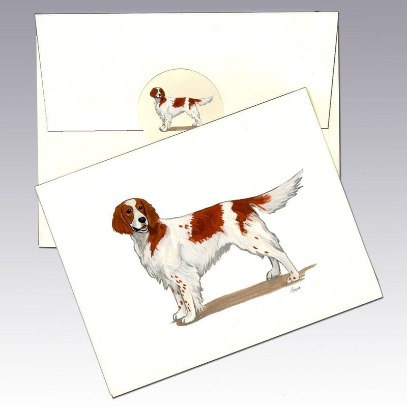 Irish Red and White Setter Note Cards