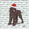Irish Water Spaniel "Happy Howlidays" Coaster