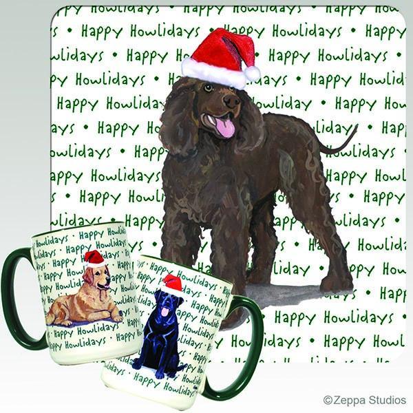 Irish Water Spaniel Holiday Mug