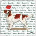 Irish Red and White Setter "Happy Howlidays" Coaster