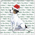 Russell Terrier, Tri Color "Happy Howlidays" Coaster