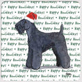 Kerry Blue Terrier "Happy Howlidays" Coaster