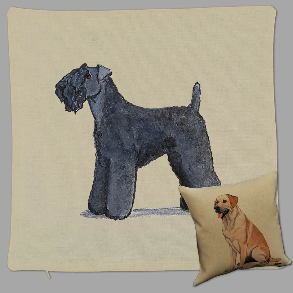 Kerry Blue Terrier Pillow Cover
