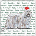 Komondor "Happy Howlidays" Coaster