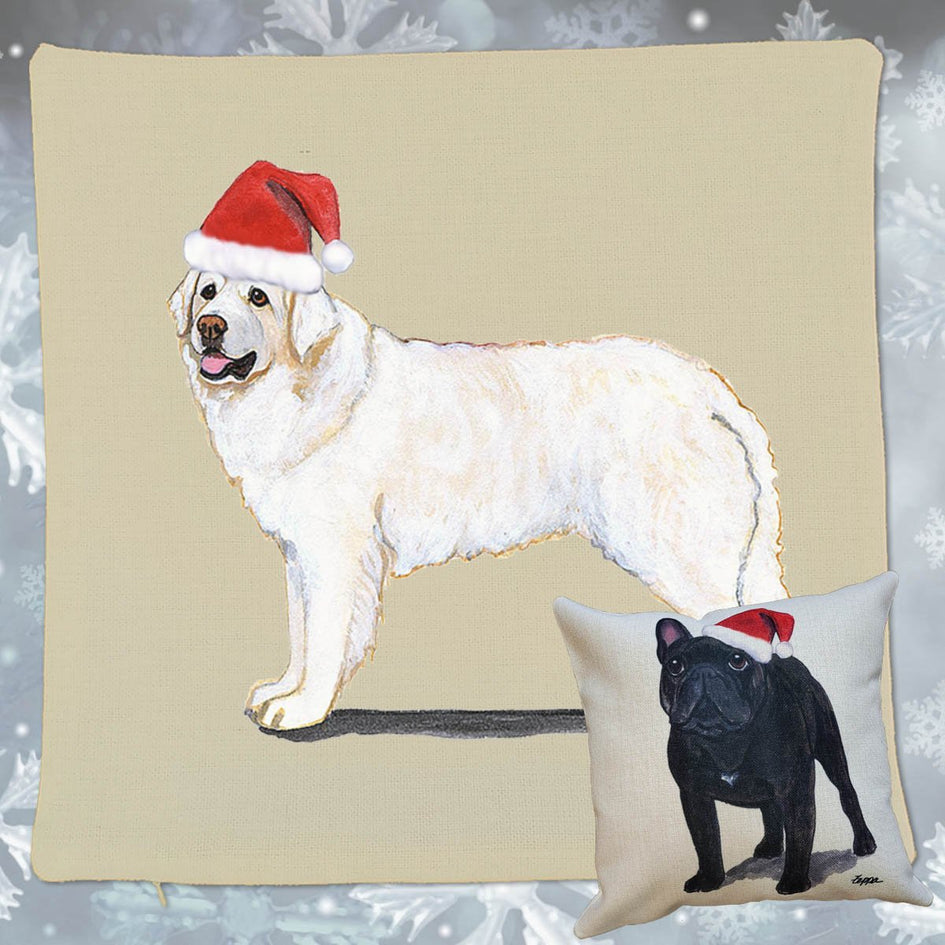 Kuvasz Santa Pillow Cover