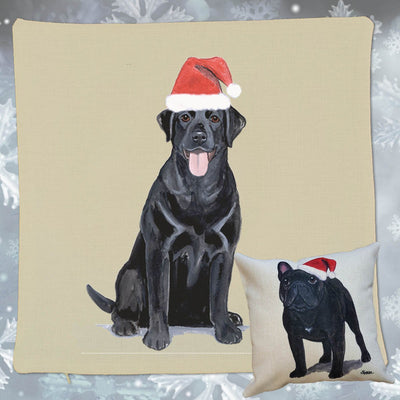 Labrador Retriever Santa Pillow Cover