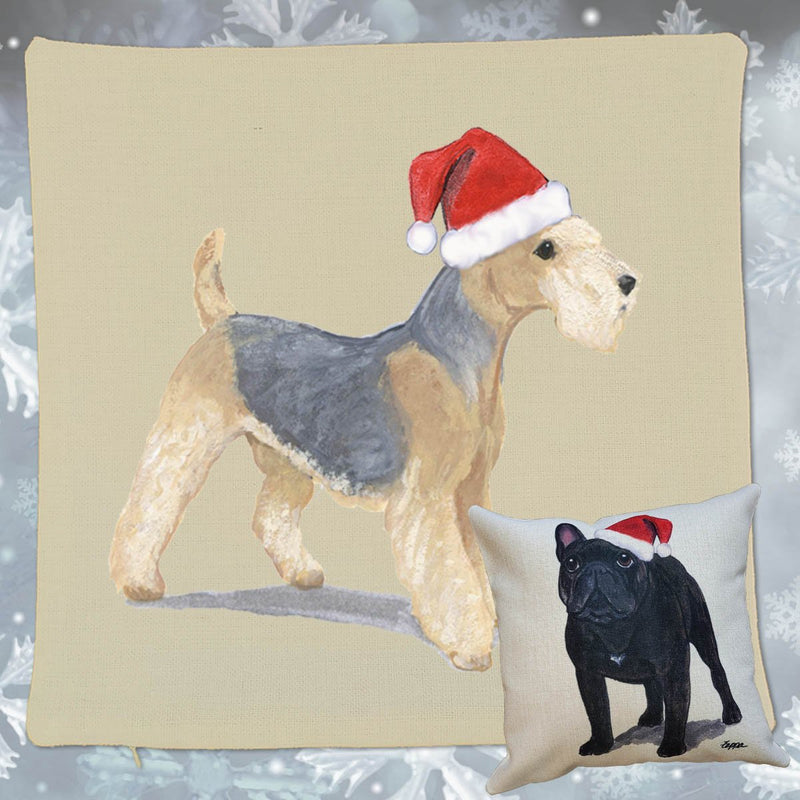 Lakeland Terrier Santa Pillow Cover