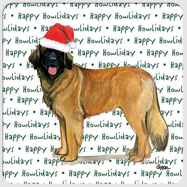 Leonberger "Happy Howlidays" Coaster