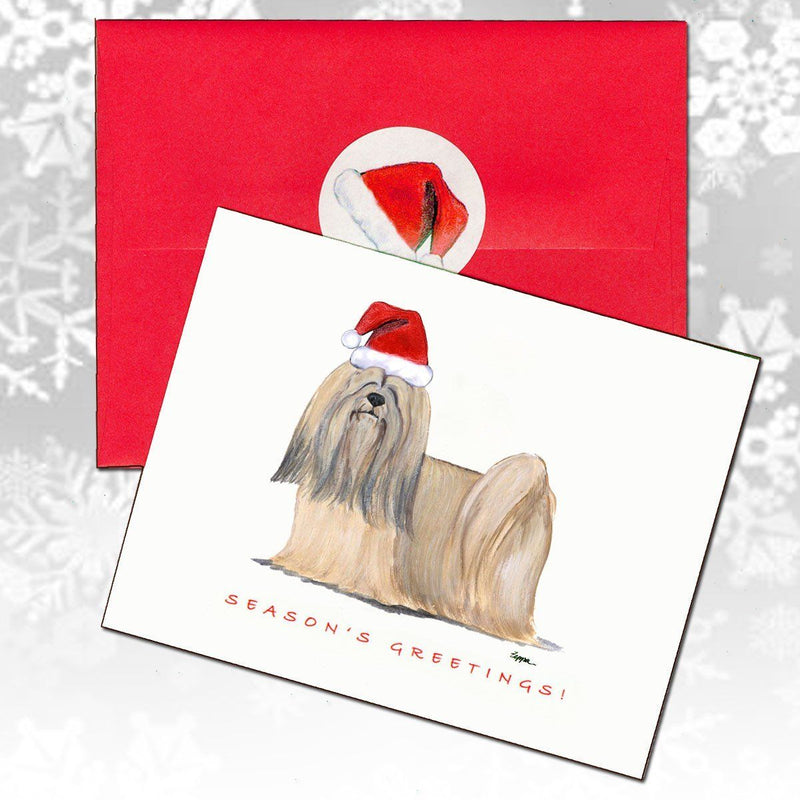 Lhasa Apso Christmas Note Cards