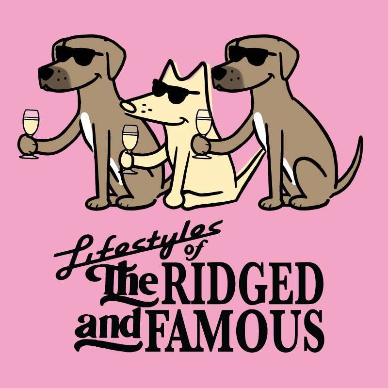 Lifestyles Of Ridged And Famous  - Ladies T-Shirt V-Neck