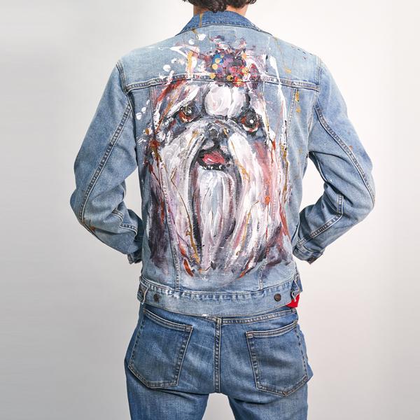 Women hand painted denim jacket Space girl Designer Jean jacket street  style | eBay