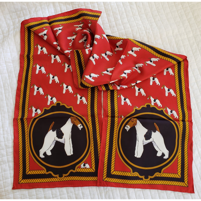 Wire Fox Terrier Oblong Silk Scarf