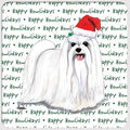 Maltese "Happy Howlidays" Coaster