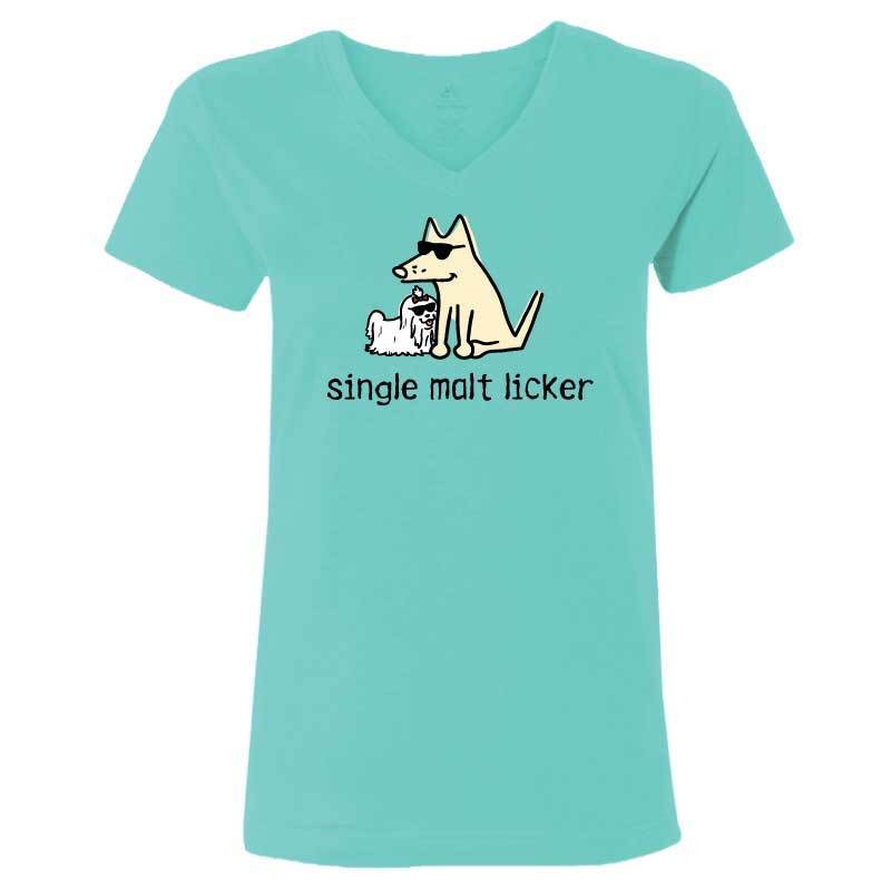 Single Malt Licker - Ladies T-Shirt V-Neck