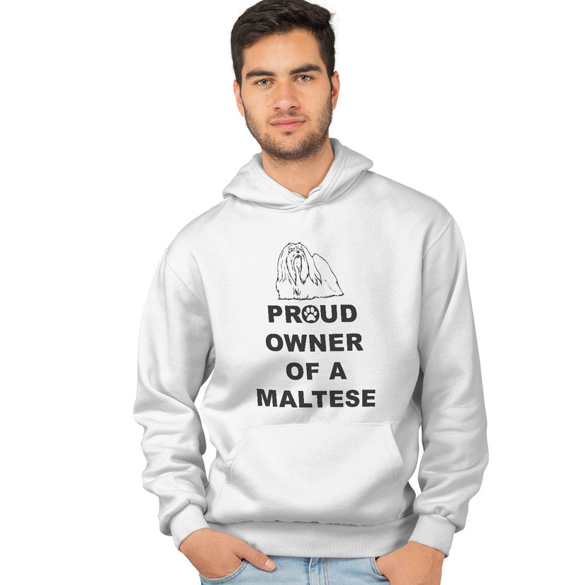 Maltese Proud Owner - Adult Unisex Hoodie Sweatshirt
